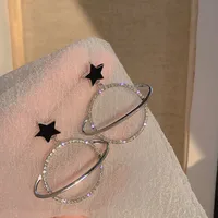 Korean Fashion  Rhinestone Planet Earrings Drop Oil Earrings Femininity Wholesale Nihaowholesale sku image 1