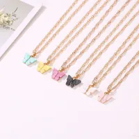 Fashion Butterfly Necklace Earrings Set Jewelry Acrylic Necklace Earring Set Hot Jewelry Wholesale Nihaojewelr main image 4