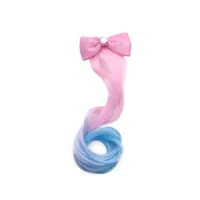 Children's Fashion Color Bow Wig Hairpin Korean Girl Baby Duckbill Clip Headdress Bangs Hairpin Jewelry Wholesale Nihaowholesale main image 5