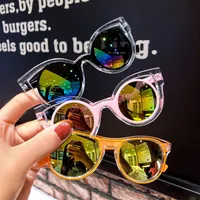Cute Heart Shape Floral Polycarbonate Round Frame Square Oval Frame Full Frame Kids Sunglasses main image 2