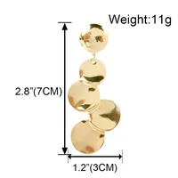 Retro Style Alloy Earrings Fashion Simple Creative Disc Earrings Wholesale Nihaowholesale main image 2