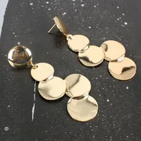 Retro Style Alloy Earrings Fashion Simple Creative Disc Earrings Wholesale Nihaowholesale main image 3