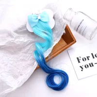 Children's Fashion Color Bow Wig Hairpin Korean Girl Baby Duckbill Clip Headdress Bangs Hairpin Jewelry Wholesale Nihaowholesale sku image 5