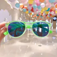 Cute Heart Shape Floral Polycarbonate Round Frame Square Oval Frame Full Frame Kids Sunglasses sku image 17