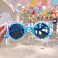 Cute Heart Shape Floral Polycarbonate Round Frame Square Oval Frame Full Frame Kids Sunglasses sku image 15