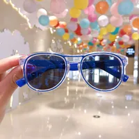 Cute Heart Shape Floral Polycarbonate Round Frame Square Oval Frame Full Frame Kids Sunglasses sku image 21