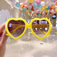 Cute Heart Shape Floral Polycarbonate Round Frame Square Oval Frame Full Frame Kids Sunglasses sku image 2
