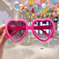 Cute Heart Shape Floral Polycarbonate Round Frame Square Oval Frame Full Frame Kids Sunglasses sku image 5