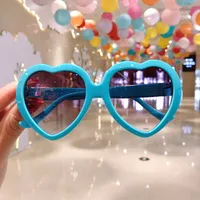 Cute Heart Shape Floral Polycarbonate Round Frame Square Oval Frame Full Frame Kids Sunglasses sku image 3