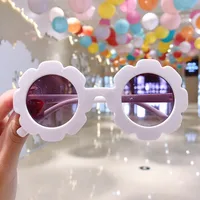 Cute Heart Shape Floral Polycarbonate Round Frame Square Oval Frame Full Frame Kids Sunglasses sku image 7