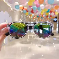 Cute Heart Shape Floral Polycarbonate Round Frame Square Oval Frame Full Frame Kids Sunglasses sku image 18