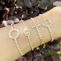 Bracelet New Crystal Bracelet Cross Peach Heart Love Bracelet Wholesale Nihaowholesale main image 1