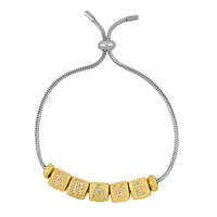 Fashion Letter Copper 18k Gold Plated Artificial Gemstones Bracelets In Bulk main image 4