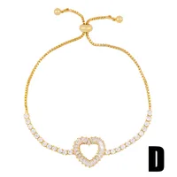 Bracelet New Crystal Bracelet Cross Peach Heart Love Bracelet Wholesale Nihaowholesale sku image 1