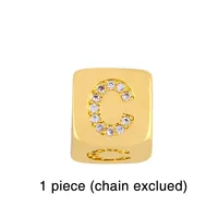 Fashion Letter Copper 18k Gold Plated Artificial Gemstones Bracelets In Bulk sku image 4