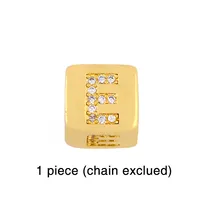 Fashion Letter Copper 18k Gold Plated Artificial Gemstones Bracelets In Bulk sku image 6
