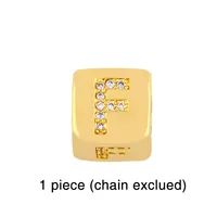 Fashion Letter Copper 18k Gold Plated Artificial Gemstones Bracelets In Bulk sku image 7