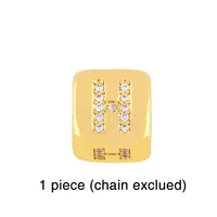 Fashion Letter Copper 18k Gold Plated Artificial Gemstones Bracelets In Bulk sku image 9