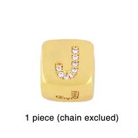 Fashion Letter Copper 18k Gold Plated Artificial Gemstones Bracelets In Bulk sku image 10