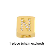 Fashion Letter Copper 18k Gold Plated Artificial Gemstones Bracelets In Bulk sku image 14