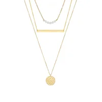 Stainless Steel 14K Gold Plated Fashion Plating Geometric Necklace main image 5