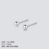 Simple Style Geometric Stainless Steel No Inlaid 14K Gold Plated Earrings main image 5