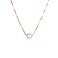 Explosion Accessories Simple Pearl Pendant Stainless Steel Gold-plated Necklace Clavicle Chain Distribution Wholesale Nihaowholesale sku image 3