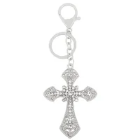 Classic Style Cross Alloy Rhinestones Easter Unisex Bag Pendant Keychain main image 2