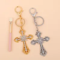 Classic Style Cross Alloy Rhinestones Easter Unisex Bag Pendant Keychain main image 5