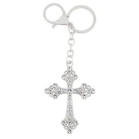 Cross Keychain Creative Metal Diamond Keychain Key Storage Key Car Keychain main image 2