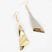 Fashion Earrings Long Triangle Frosted Hollow Earrings Personalized Earrings Wholesale Nihaowholesale main image 4