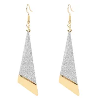 Fashion Earrings Long Triangle Frosted Hollow Earrings Personalized Earrings Wholesale Nihaowholesale sku image 1