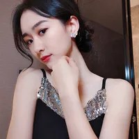S925 Sterling Silver Needle Retro  Style Butterfly Earrings Rhinestone Glittering Small Earrings New Temperament Super Fairy Earrings Wholesale Nihaowholesale main image 4