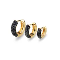 Simple Style Circle Copper Zircon 18K Gold Plated Earrings sku image 17