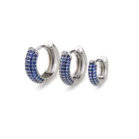 Simple Style Circle Copper Zircon 18K Gold Plated Earrings sku image 4