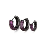 Simple Style Circle Copper Zircon 18K Gold Plated Earrings sku image 20