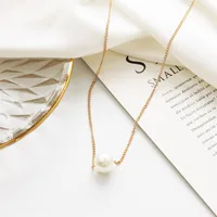 Simple Pearl Ball Short Necklace Korean Star Simple Clothing Clavicle Chain Wholesale Nihaowholesale main image 2