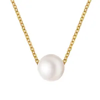 Simple Pearl Ball Short Necklace Korean Star Simple Clothing Clavicle Chain Wholesale Nihaowholesale sku image 1