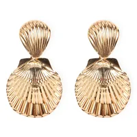 Lady Fashion Ethnic Style Shell Plating Inlaid Shell Alloy No Inlaid Earrings main image 1