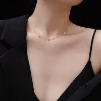 Wholesale Jewelry Fashion Geometric 304 Stainless Steel 18K Gold Plated Pendant Necklace main image 3