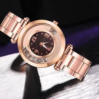 New Fashion Diamond Ladies Hand Watch Hot Selling Glitter Quartz Steel Band Watch Wholesale Nihaowholesale main image 3