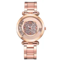 New Fashion Diamond Ladies Hand Watch Hot Selling Glitter Quartz Steel Band Watch Wholesale Nihaowholesale sku image 1