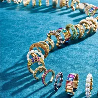 Wholesale Jewelry Retro C Shape Alloy Artificial Gemstones Inlaid Pearls Earrings main image 2