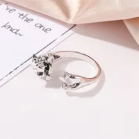 New Ring Retro Hippo Ring Opening Adjustable Finger Ring Cute Animal Ring Wholesale Nihaowholesale main image 3