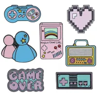 New Brooch Cartoon King Handle Game Console Combination Brooch Clothing Wholesale Nihaowholesale main image 1