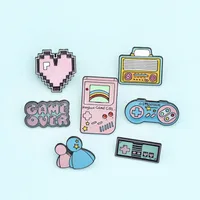 New Brooch Cartoon King Handle Game Console Combination Brooch Clothing Wholesale Nihaowholesale main image 3
