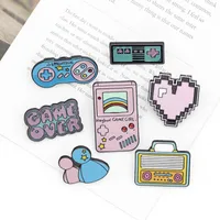 New Brooch Cartoon King Handle Game Console Combination Brooch Clothing Wholesale Nihaowholesale main image 4