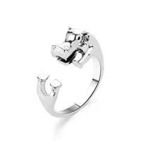 New Ring Retro Hippo Ring Opening Adjustable Finger Ring Cute Animal Ring Wholesale Nihaowholesale sku image 1