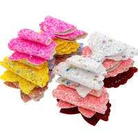 Girls Three-tier Bow-knot Hairpin Children's Sequined Bow-knot Edging Clip Colored Hair Clips Wholesale main image 4