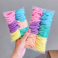 Korean Candy Color Towel Hair Ring Combination Set Simple And Versatile Rubber Band Hair Headdress Wholesale Nihaowholesale main image 2